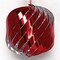 Red Swirl Pop-up Christmas Ball Ornaments 5 ct. 3"; COLLAPSIBLE Xmas Tree Reversible Plastic Ornaments; Shatterproof